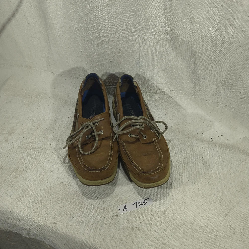 Men's Size 10.5 Brown Leather Lace Up Boat Shoes Sperry Top Sider